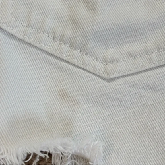 Madewell White Relaxed Denim Shorts - size 25 - Picture 6 of 10
